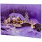 Northlight Fiber Optic and LED Lighted Snowy Christmas House Canvas Wall Art 12&#x22; x 15.75&#x22;